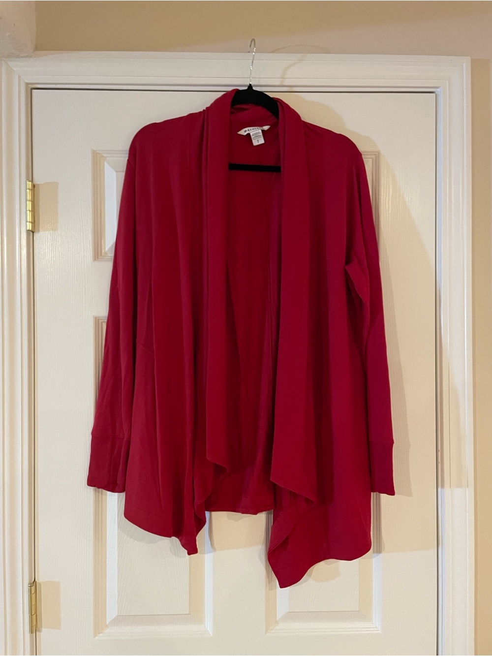 Athleta Open-Front Draped Womens Cardigan Sweater - Red